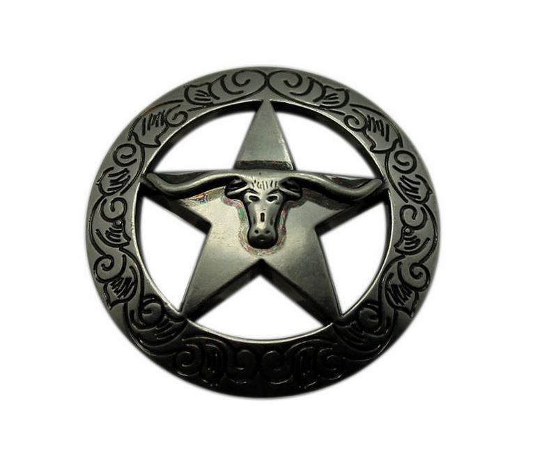 Longhorn Star 38 mm Western Concho zum Schrauben