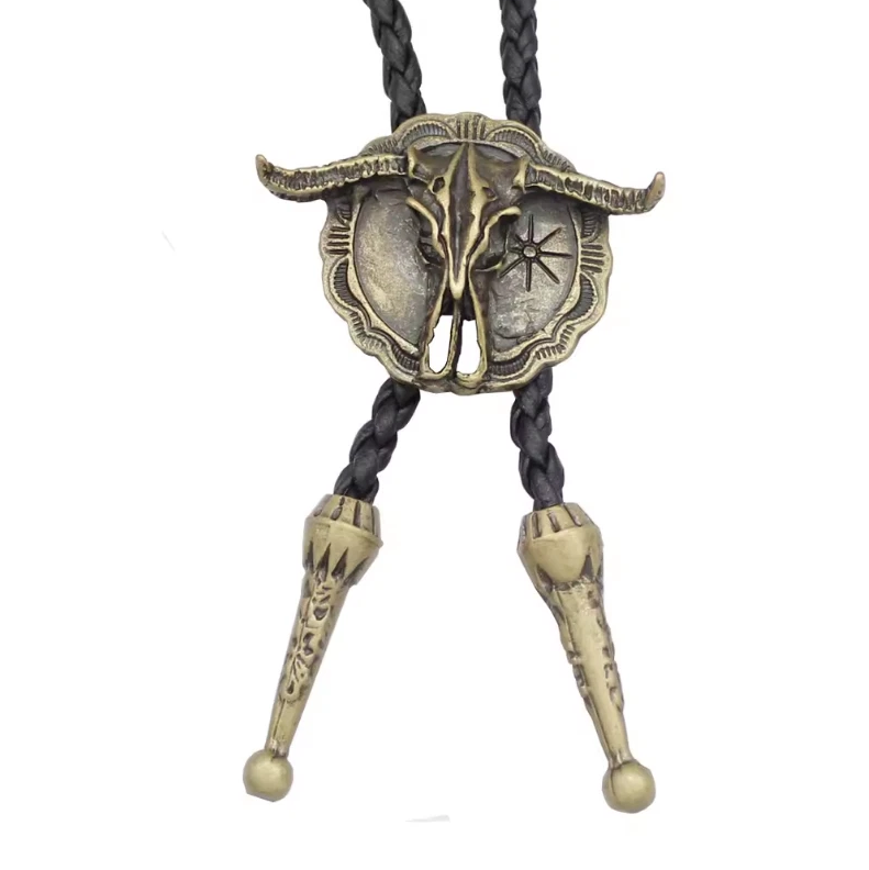 Western Bolo Tie „Longhorn Spirit“ – Krawatte Texas Rodeo Indianer Style
