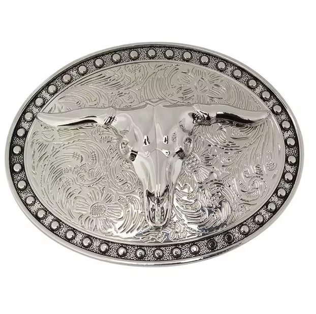Gürtelschnalle Longhorn-Schädel für Gürtel bis 4 cm Breite