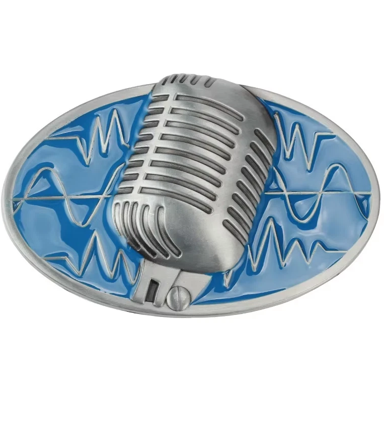 Gürtelschnalle Mikrofon für Gürtel bis 4 cm Breite