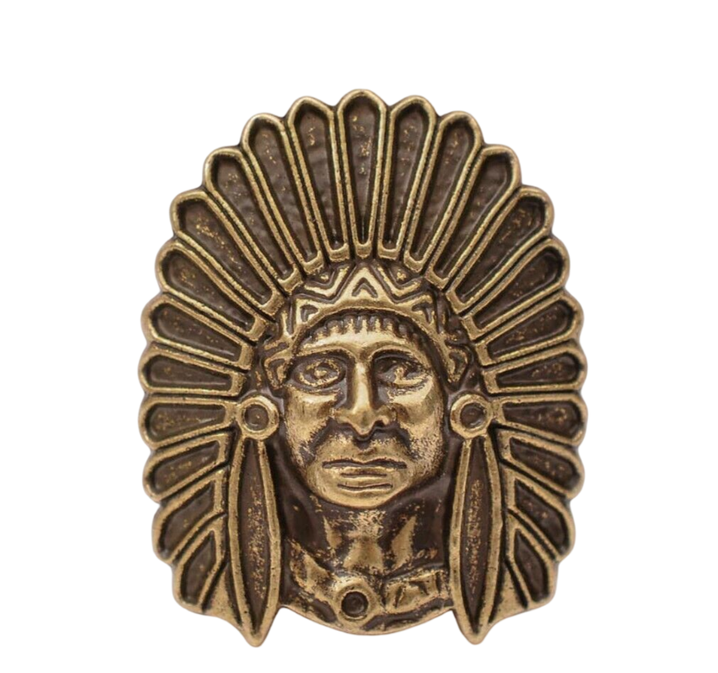 Indianer Kopf 39 mm Concho zum Schrauben