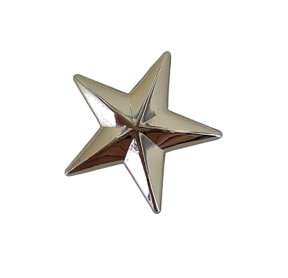 Stern 26 mm Western Concho glänzend zum Schrauben