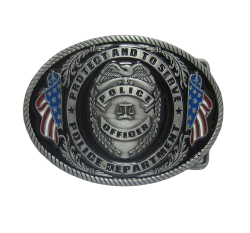 Gürtelschnalle USA Police für Gürtel bis 4 cm Breite