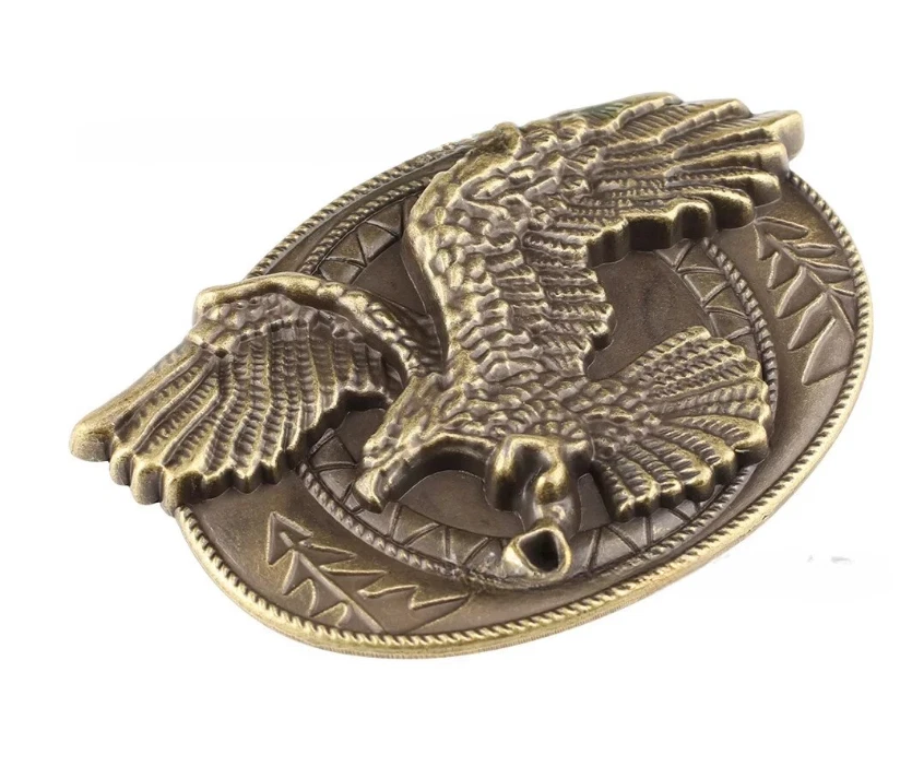 Gürtelschnalle fliegender Greifvogel für Gürtel bis 4 cm Breite