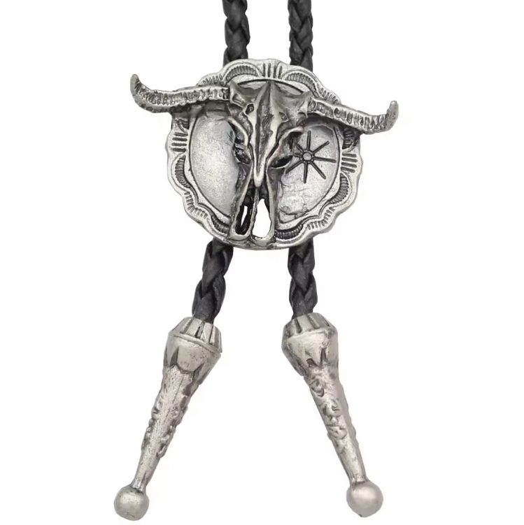 Western Bolo Tie „Longhorn Spirit“ – Krawatte Texas Rodeo Indianer Style