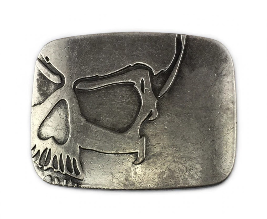 Gürtelschnalle Skull / Totenkopf für Gürtel bis 4 cm Breite Biker