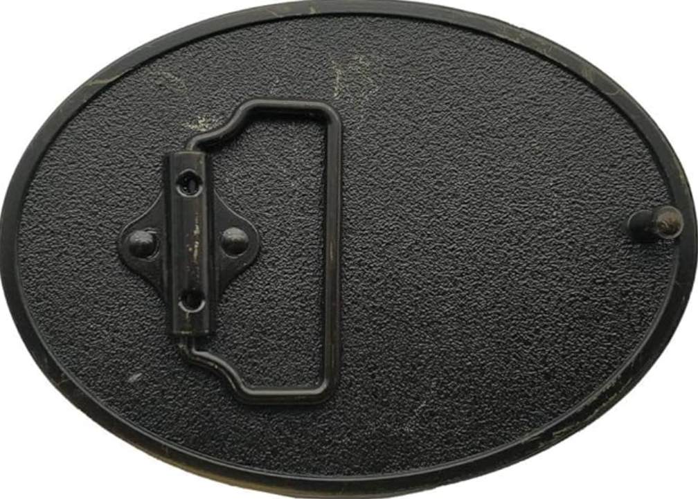 Gürtelschnalle Hirsch mit markantem Logo für Gürtel bis 4 cm Breite