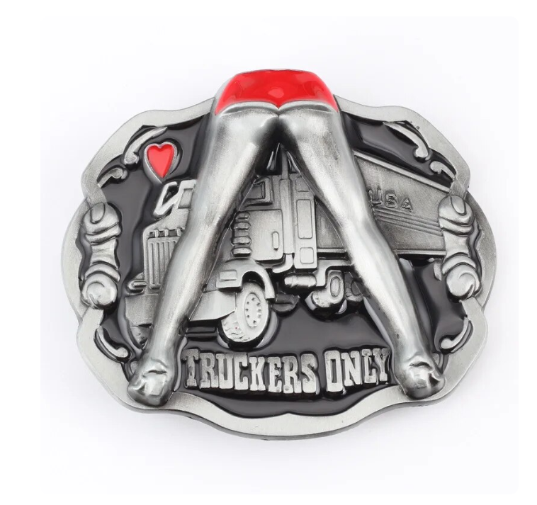 Gürtelschnalle Buckle für Gürtel bis 4 cm Breite Metall Truckers only Truck