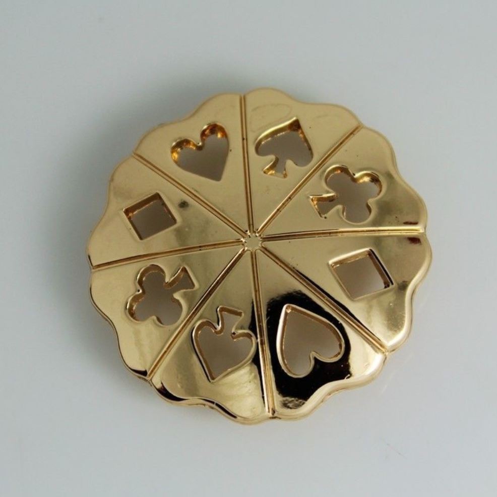 Poker Symbole 32 mm vergoldet Western Concho zum Schrauben