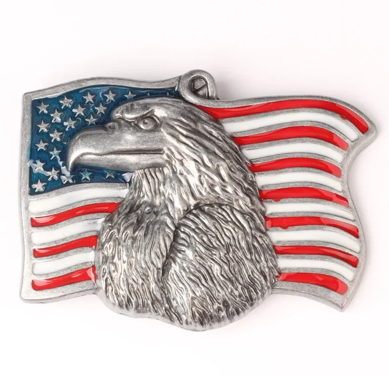 Gürtelschnalle US-Flagge & Adler für Gürtel bis 4 cm Breite