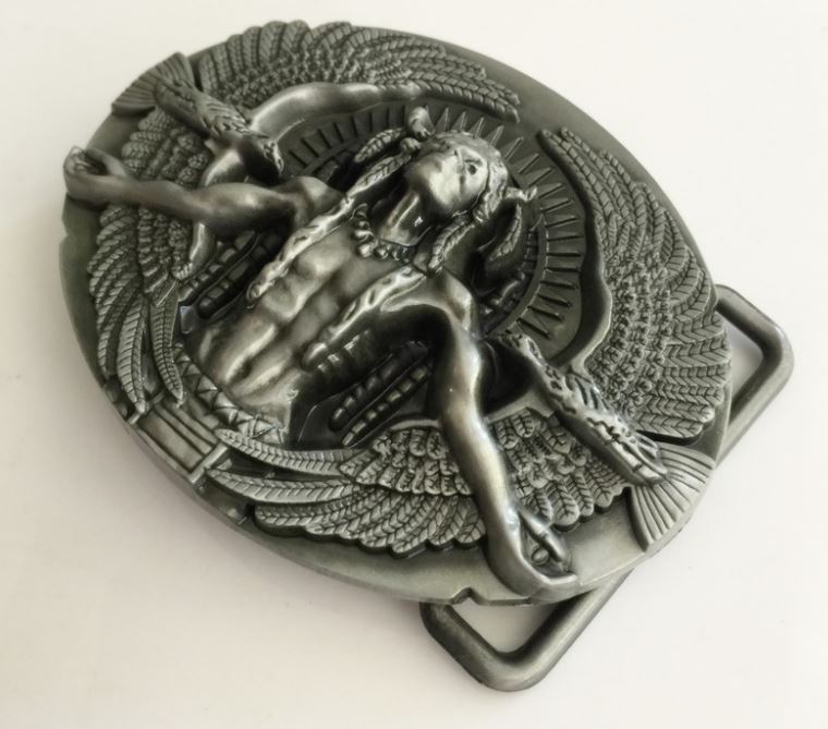 Gürtelschnalle Indianer / Adler für Gürtel bis 4 cm Breite