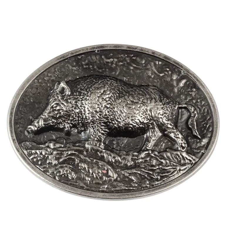 Gürtelschnalle Wildschwein für Gürtel bis 4 cm Breite