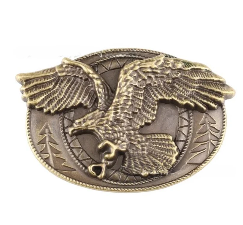 Gürtelschnalle fliegender Greifvogel für Gürtel bis 4 cm Breite