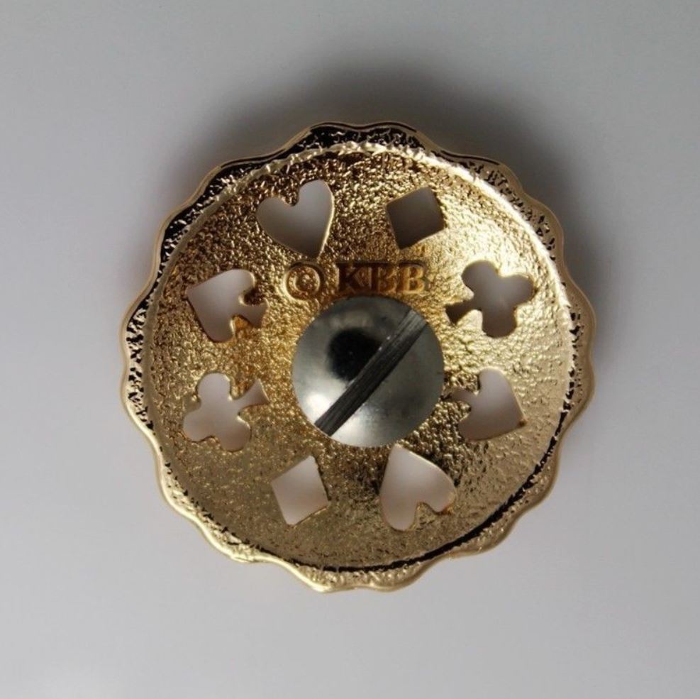 Poker Symbole 32 mm vergoldet Western Concho zum Schrauben