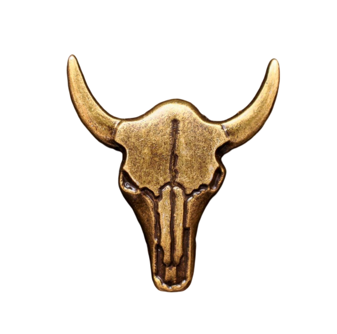 Longhorn / Büffel Concho 39 mm zum Schrauben Gold / Bronze