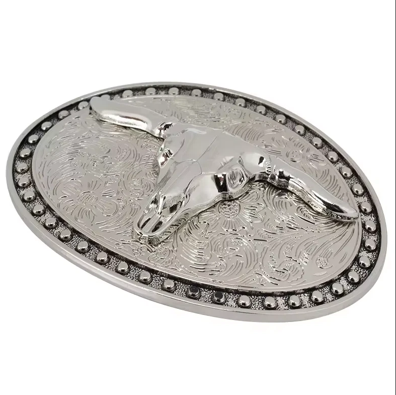 Gürtelschnalle Longhorn-Schädel für Gürtel bis 4 cm Breite