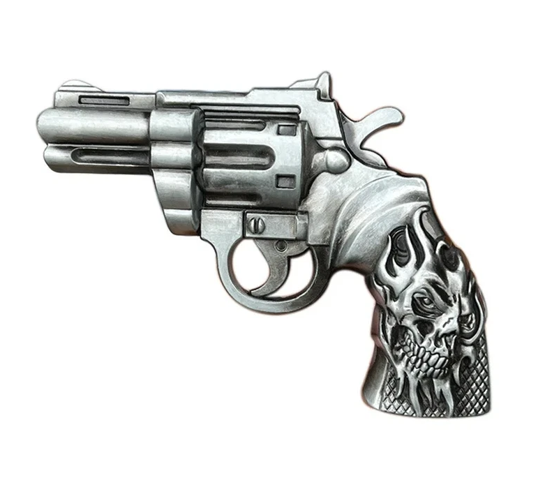 Gürtelschnalle Revolver für Gürtel bis 4 cm Breite